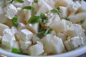 Honningmelon salat med feta - nem opskrift
