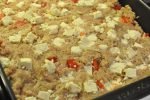 Farsbrød med feta, bacon og peberfrugt