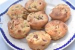 Makronmuffins med rabarber - muffins opskrift