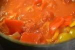 Peperonata opskrift - pasta m. peberfrugtsovs