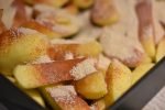 Sprød paprika kylling med rasp og sprøde pommes frites