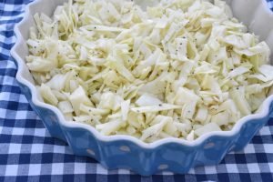 Hvidkålssalat med eddike dressing - nem salat