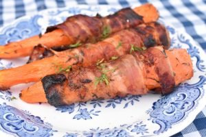 Gulerødder med bacon & honning bagt i ovn