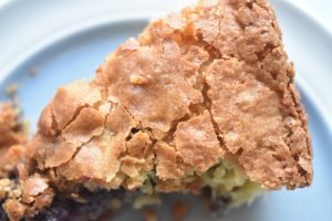 Kage med kokos og blåbær - nem kokoskage