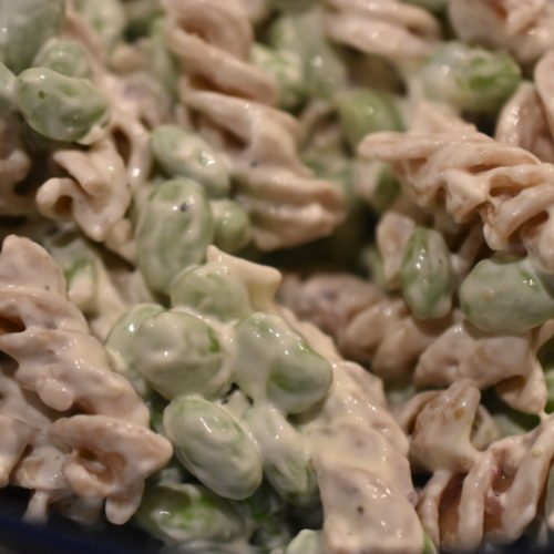 Pastasalat med edamamebønner - opskrift på grøn pastasalat