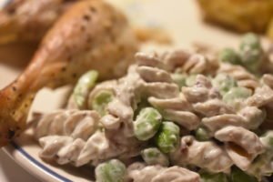Pastasalat med edamamebønner - opskrift på grøn pastasalat