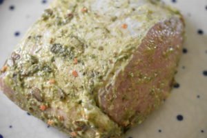 Kamsteg på grill - grillet marineret kamsteg