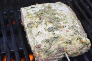 Kamsteg på grill - grillet marineret kamsteg