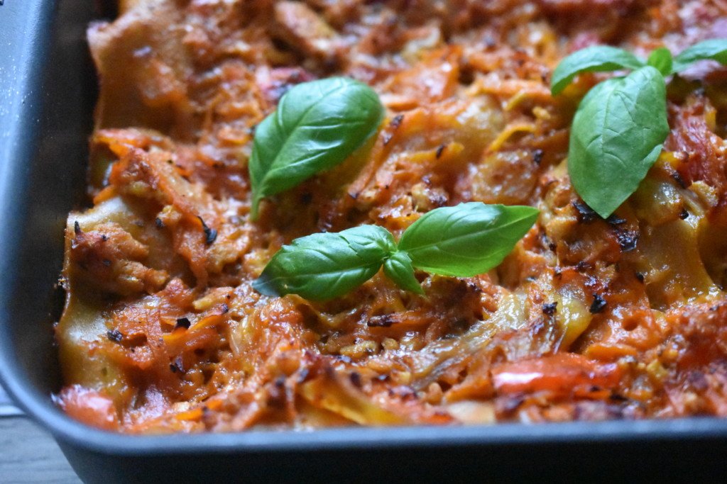 Kyllingelasagne - opskrift på lasagne med kylling