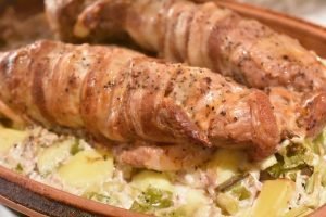 Svinemørbrad med bouillonkartofler i stegeso