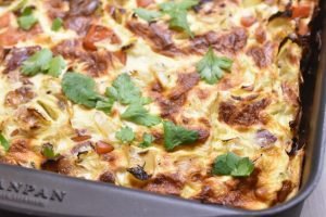 Æggekage med creme fraiche & spidskål - i ovn