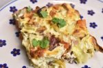 Æggekage i ovn med spidskål & creme fraiche