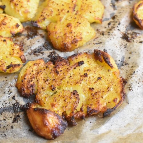 Smashed potatoes - dansk opskrift på knuste kartofler