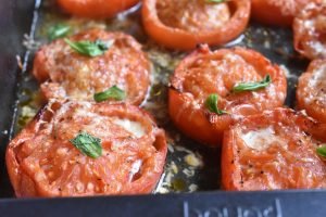 Bagte tomater med ost - ovnbagte tomater