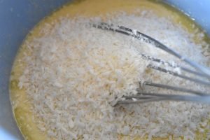 Blommekage med kokos - nem blommetærte