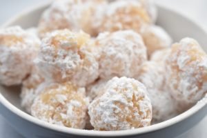 Trøfler med hvid chokolade og kokos opskrift
