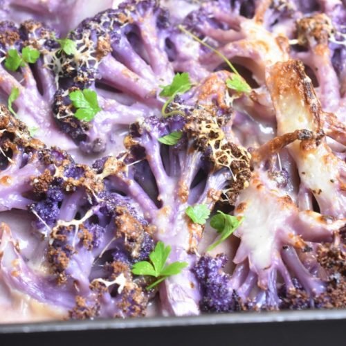 Blomkål med mornaysauce bagt i ovn opskrift