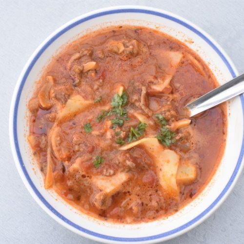 Lasagnesuppe - nem suppe med lasagne smag