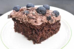 Svampet chokoladekage med chokoladecreme