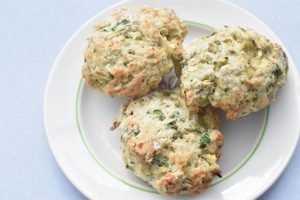 Scones med squash og ost - grønne scones