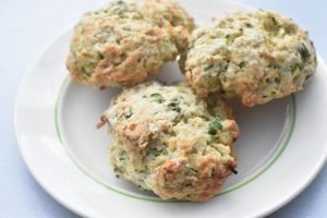 Scones med squash og ost - grønne scones