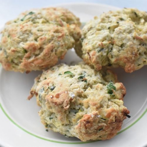 Scones med squash og ost - grønne scones