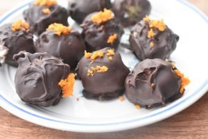 Marcipankonfekt med appelsin – orangekugler