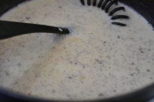 Jule panna cotta med vanilje & kirsebær gele