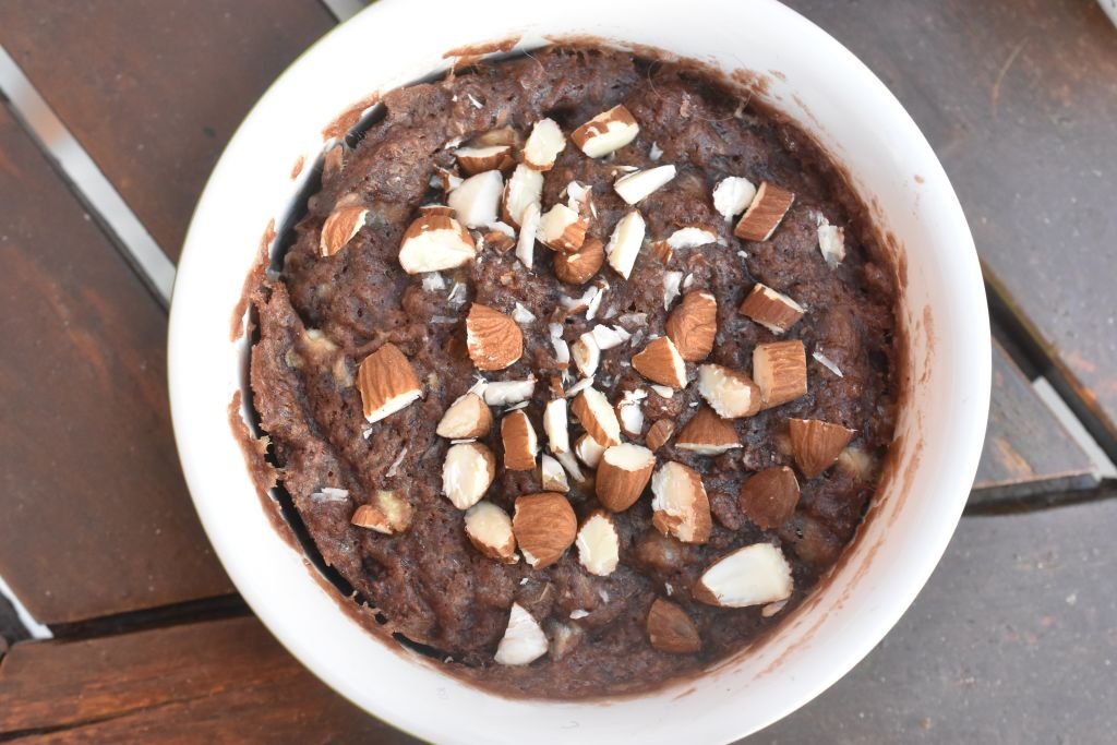 Chokoladekage med banan i mikroovn - nem