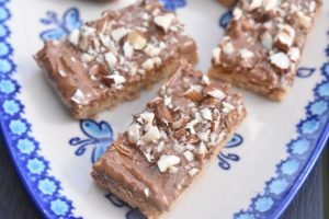 Havretern med nougat - lækre havregrynssnitter 