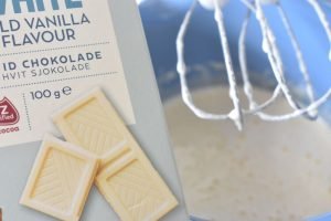 Nem blåbær kage med hvid chokolade