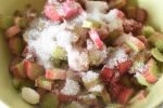 Rabarbercrumble i kop - nem rabarber kage