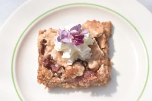 Makronsnitter med rabarber - nem opskrift