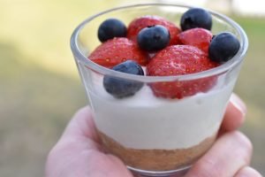 Koldskål cheesecake i glas - uden husblas