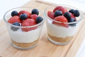 Koldskål cheesecake i glas - uden husblas