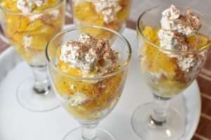 Appelsindessert med makroner - appelsin trifli