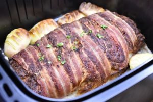 Forloren hare i airfryer med bacon - opskrift