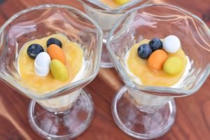 Påske cheesecake i glas - nem dessert uden husblas