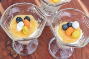 Påske cheesecake i glas - nem dessert uden husblas