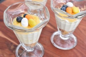Påske cheesecake i glas - nem dessert uden husblas