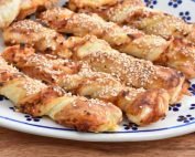 Pizza twister -nem opskrift på butterdejs twister med skinke
