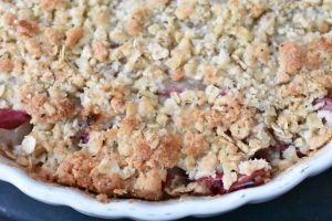 æblecrumble i airfryer - crumble med havregryn