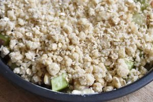 Rabarber crumble i airfryer - opskrift