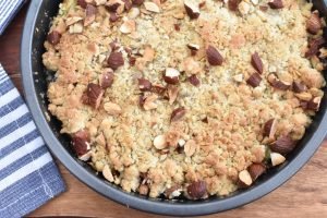 Rabarbercrumble i airfryer - opskrift