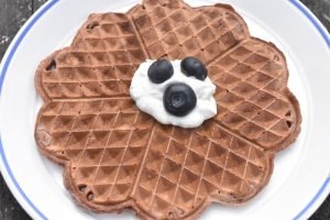Kakao vafler - dessert vafler med kakaomælk