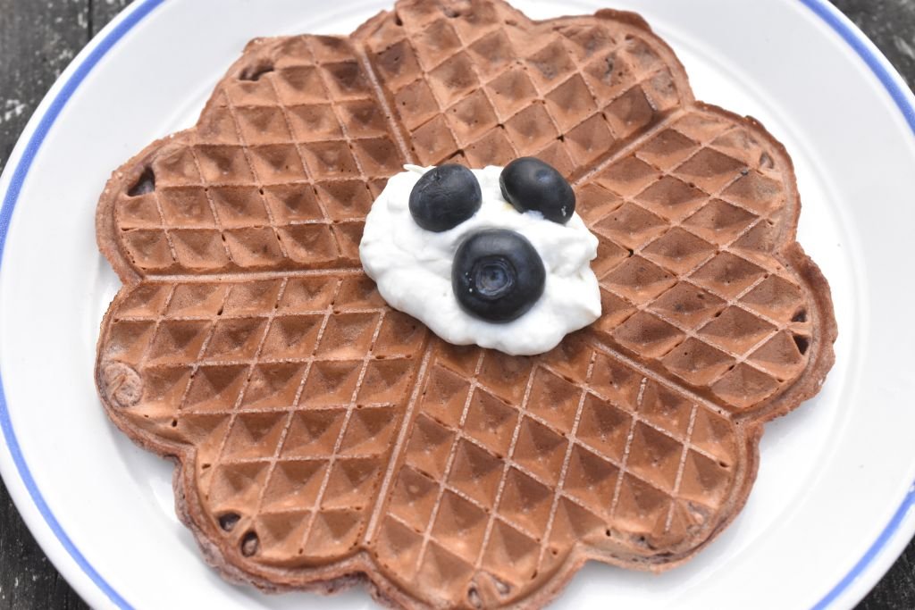 Kakao vafler - dessert vafler med kakaomælk