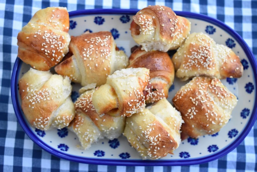 Mini pølsehorn - små pølsehorn med cocktailpølser