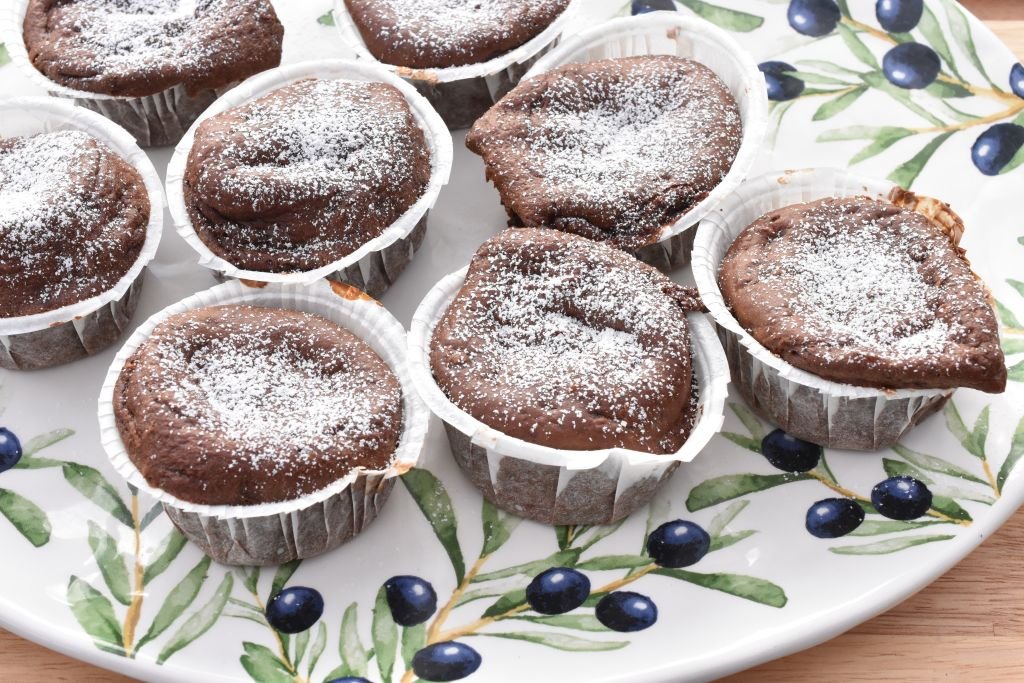 Chokolade muffins med æblemos - opskrift