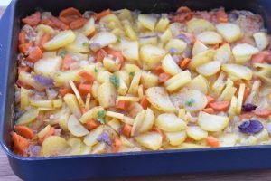 Bouillonkartofler i ovn - med fløde. Lækkert kartoffelfad